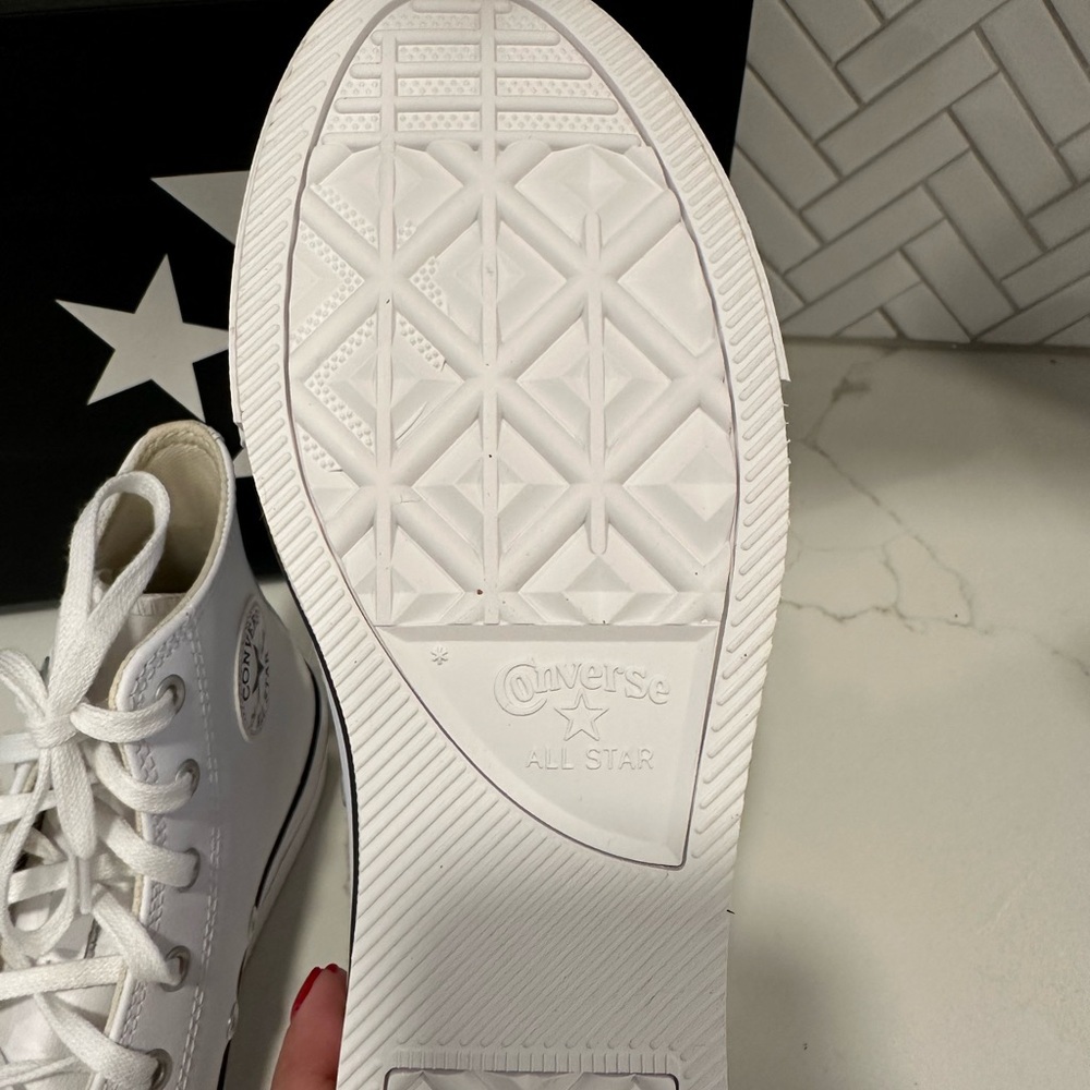 Chuck Taylor converse Eva lift hi top leather sneakers - Picture 8 of 11